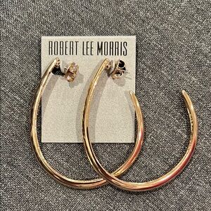 Large gold statement earrings